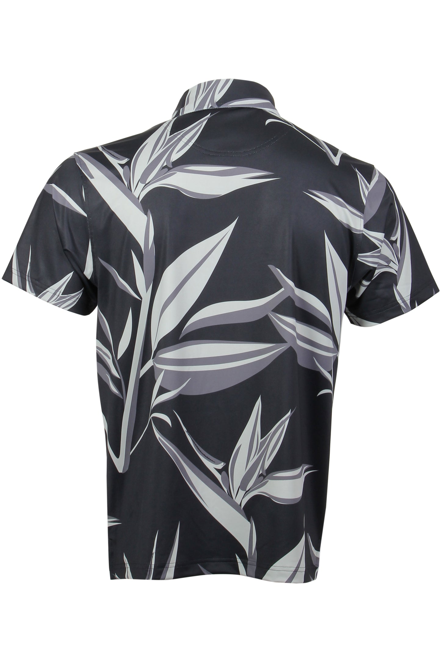 Black and Gray Bird of Paradise Button Down