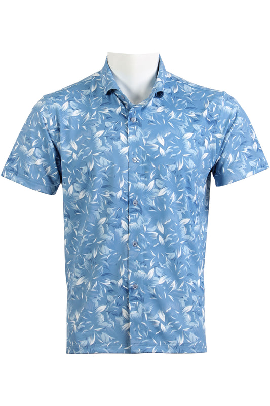 Blue Painted Pua Button Down