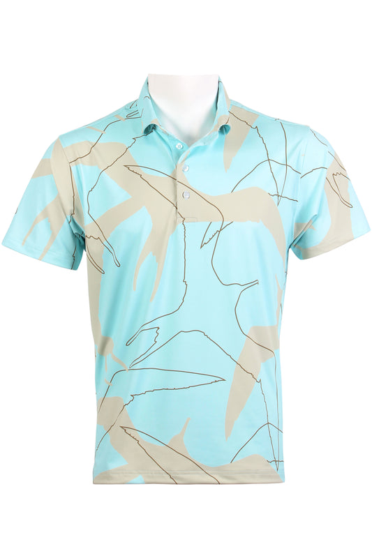 Blue and Tan 'Iwa Bird Polo