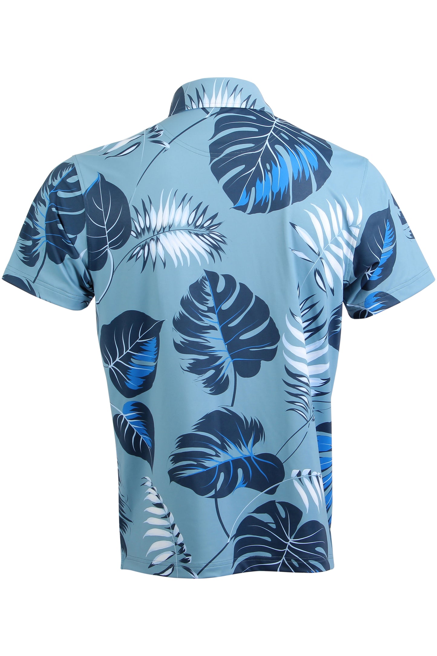 Blue Tropical Jungle Button Down