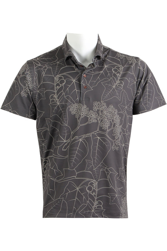 Brown Kukui Tree Polo