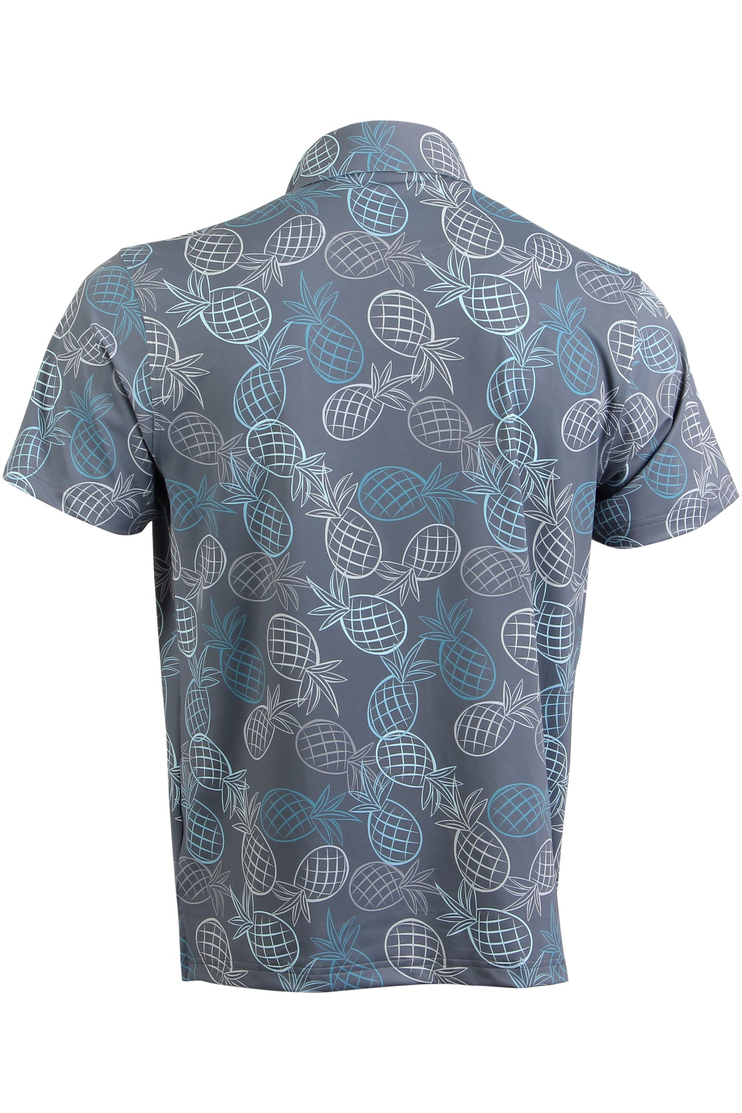 Gray and Blue Mini Pineapple Polo