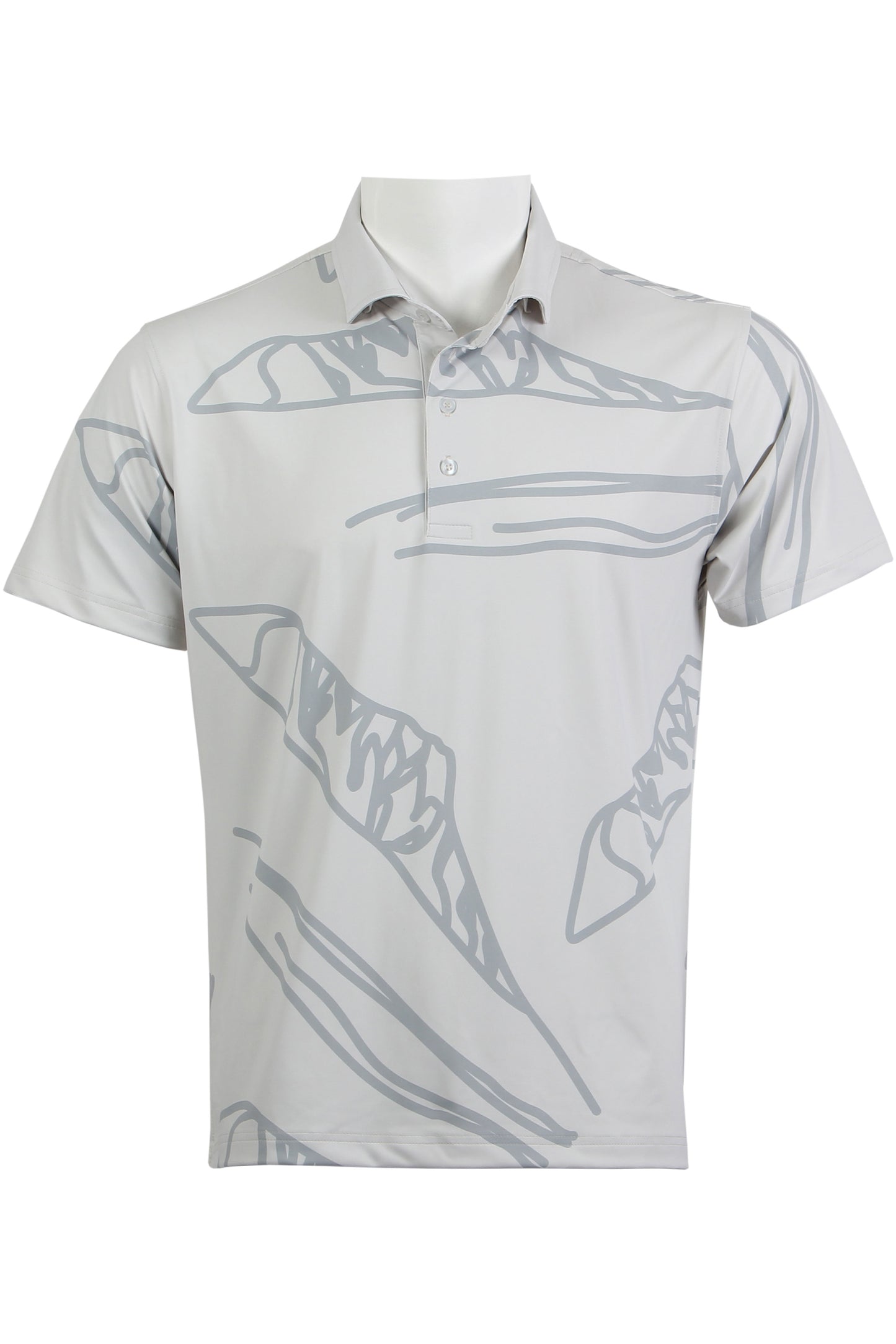 Gray Diamond Head Polo