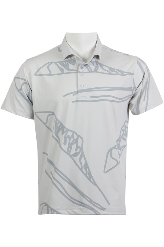 Gray Diamond Head Polo