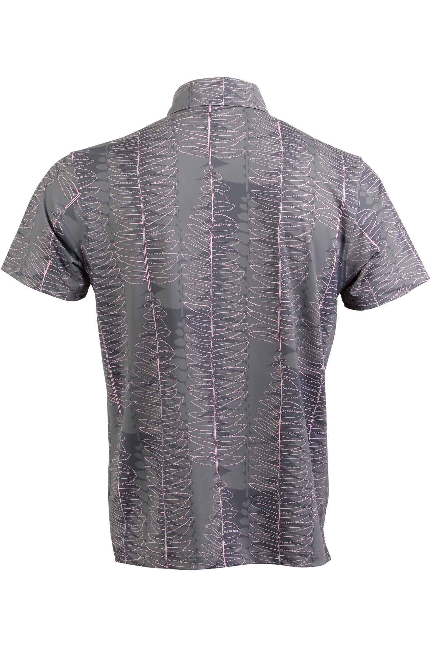 Gray and Pink Kupukupu Button Down