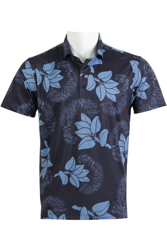 Midnight Blue 'Ohi'a Lehua Polo