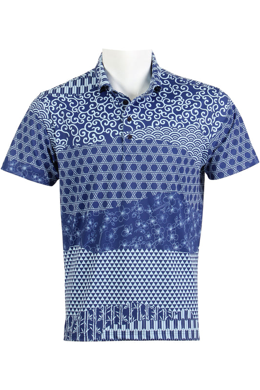 Navy and Light Blue Lucky Polo