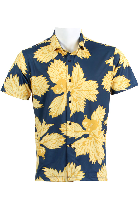 Navy and Yellow 'Ulu Button Down