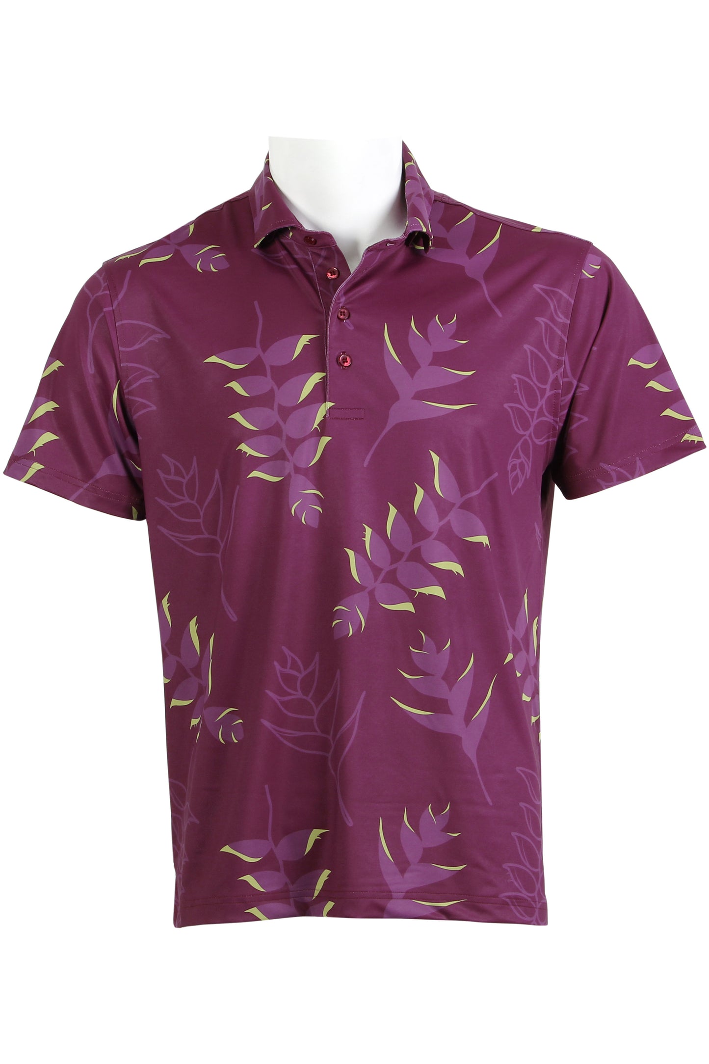 Plum and Green Heliconia Polo