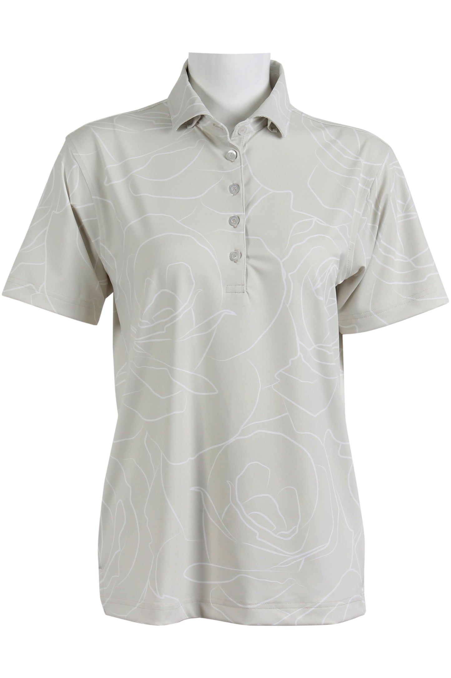 Bone and White Rose Polo (Women's)