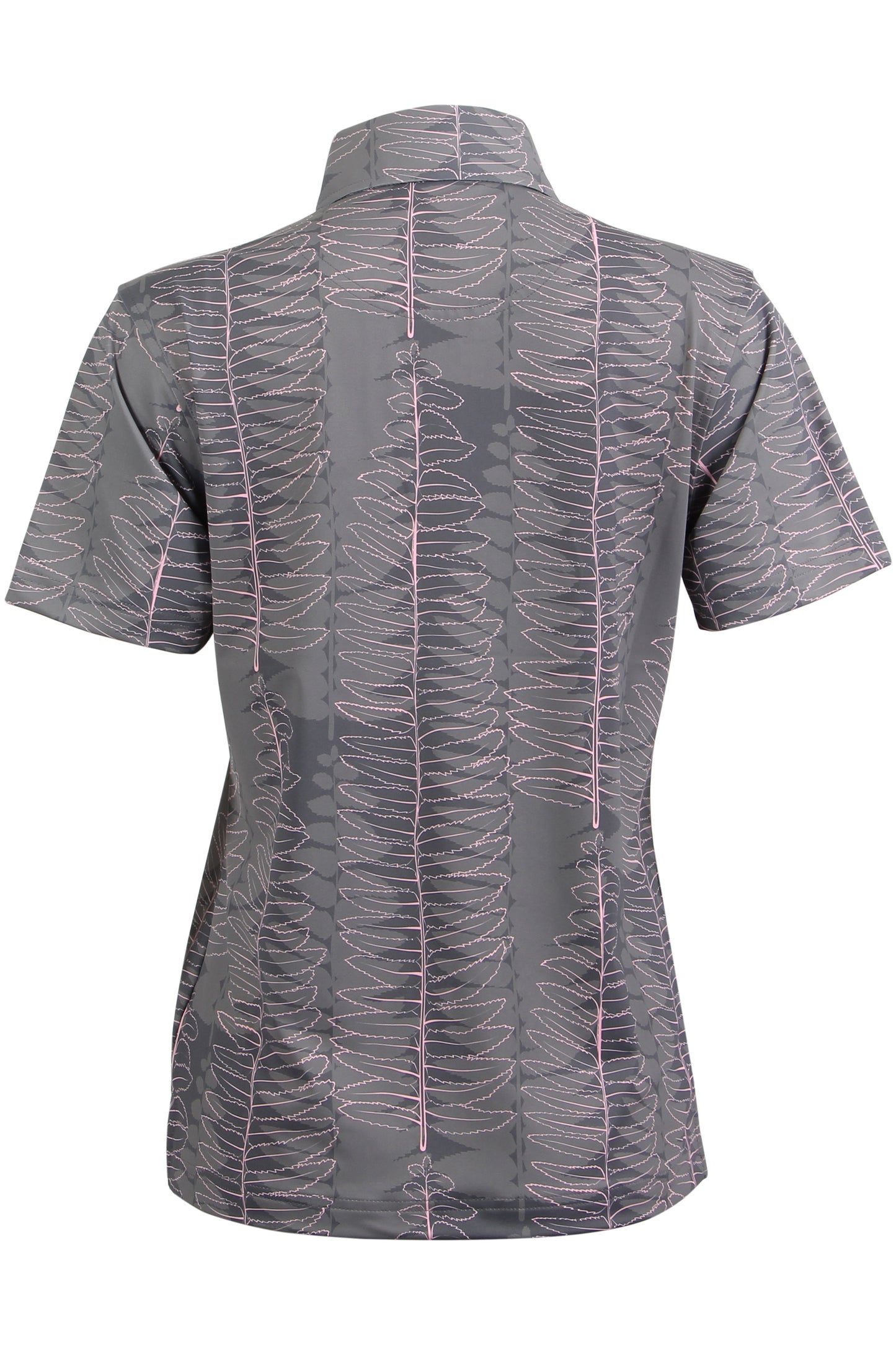 Gray and Pink Kupukupu Polo (Women's)