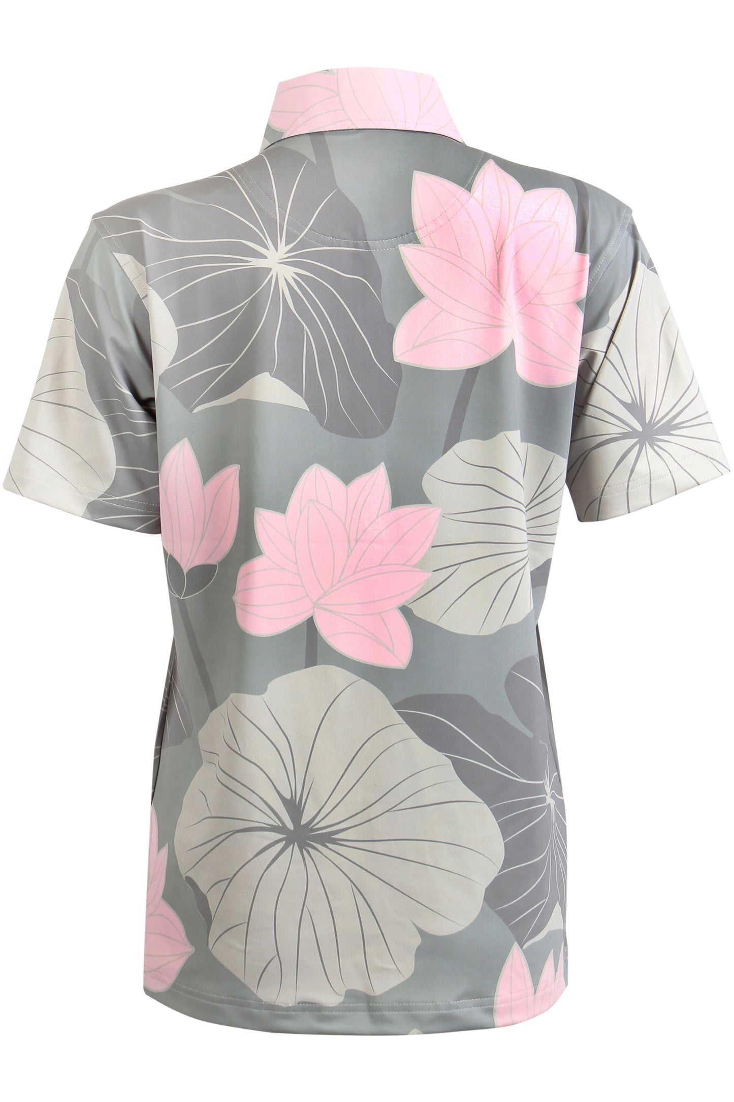 Warm Gray and Pink Lotus Polo (Women's)