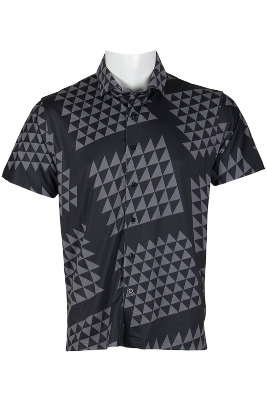 Black Kapa Triangles Button Down