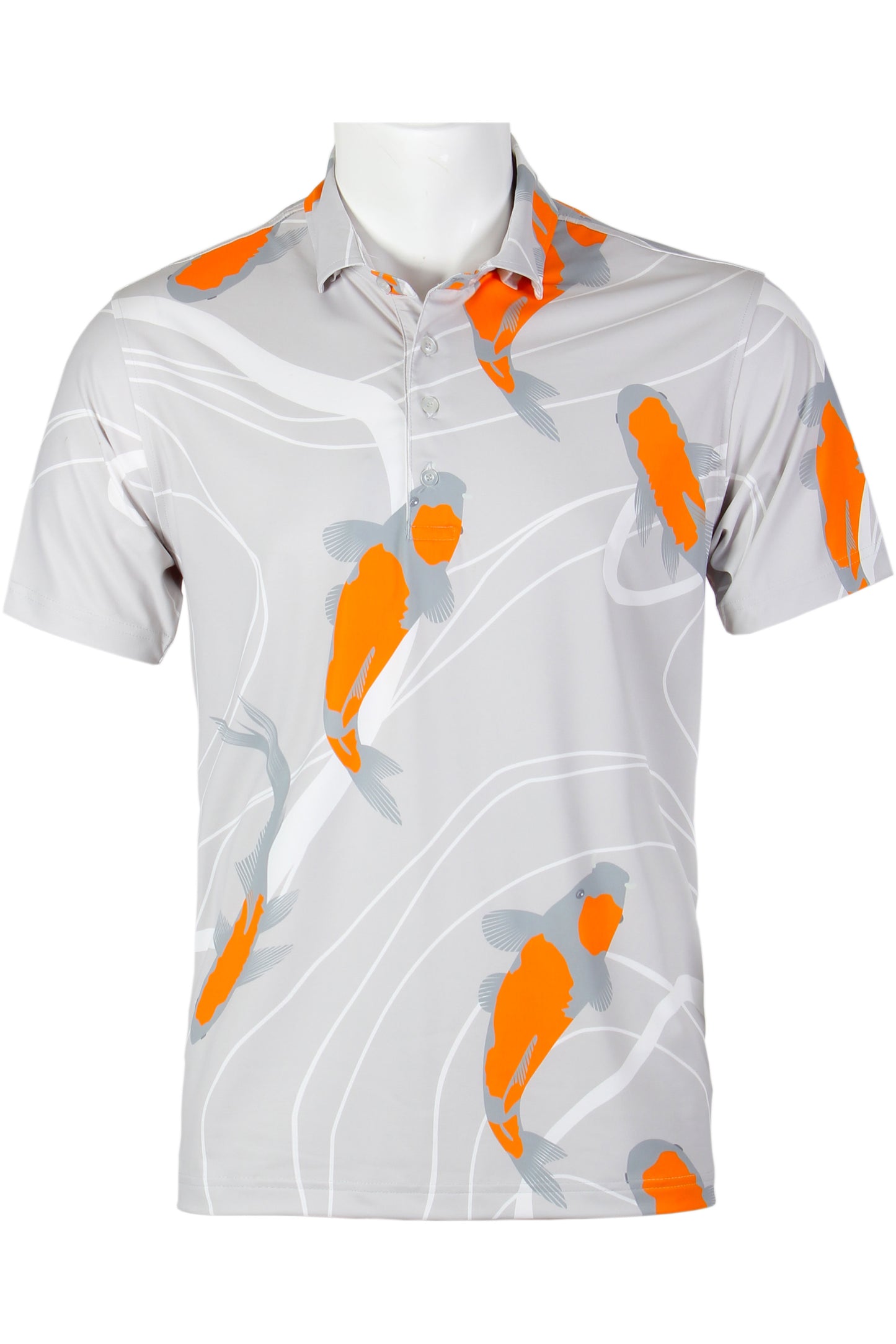 Gray and Orange Koi Polo